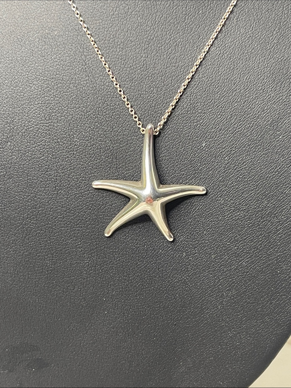 Tiffany & Co Elsa Peretti Starfish Pendant Necklace Sterling Silver 16” - Picture 3 of 8